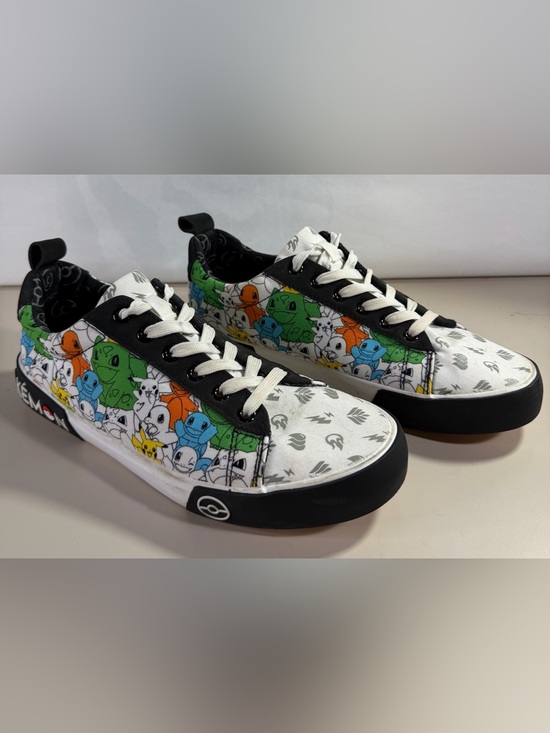 Pokemon Other - Pokemon Shoes Mens 8.5 Ground Up Low Top Sneakers Canvas Pikachu & Friends